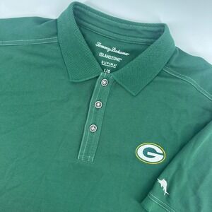 Tommy Bahama IslandZone‎ Supima Green Bay Packers Golf Polo Shirt Men's Large